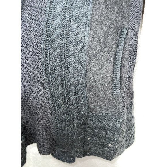 Knitted & Knotted Anthropologie Size X-Small Wool Cardigan Gray Pockets S - Picture 6 of 10